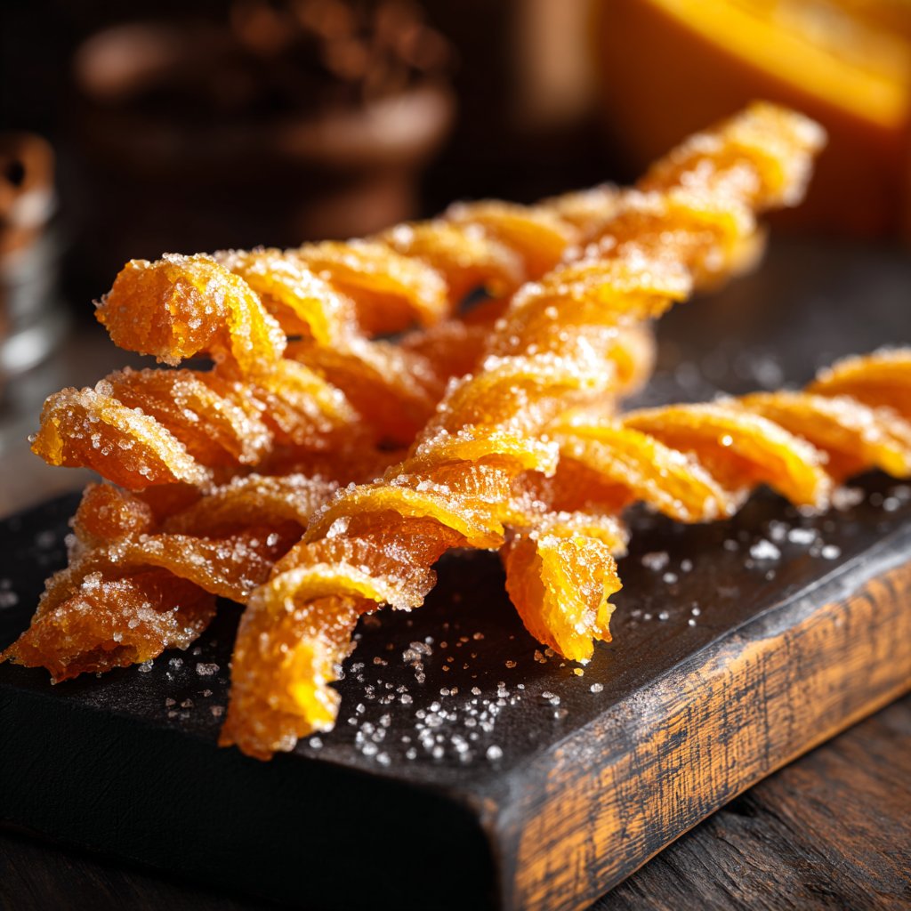 Candied Orange Peel Twists