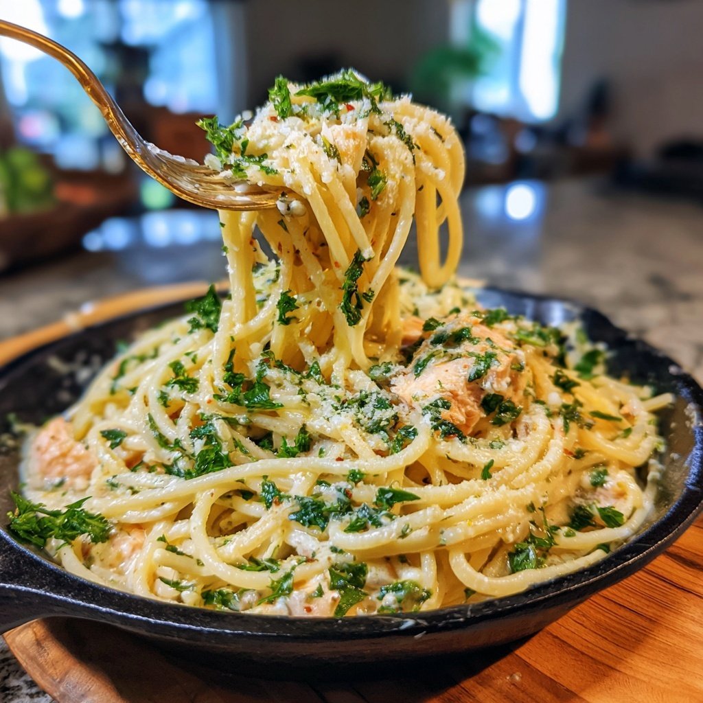 Creamy Salmon Spaghetti Delight