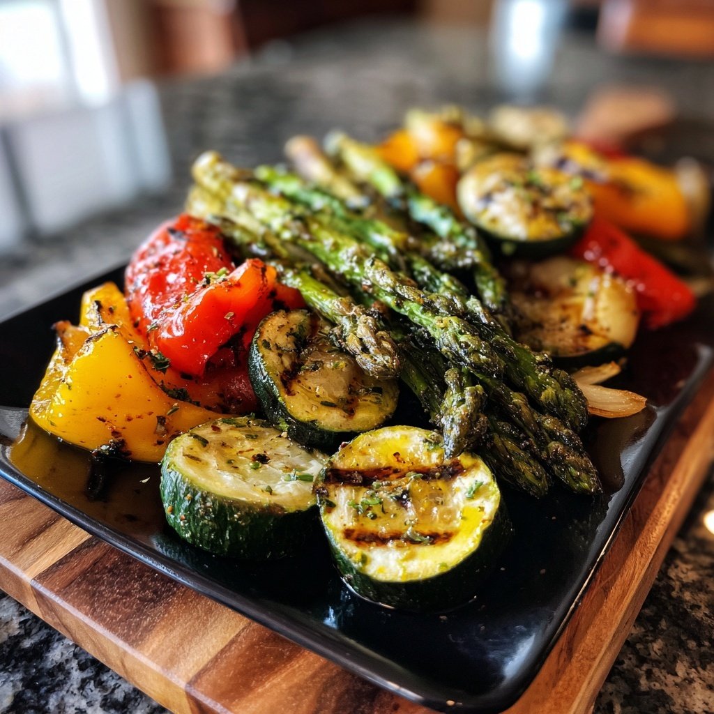 Healthy Lemon Herb Grilled Veggies