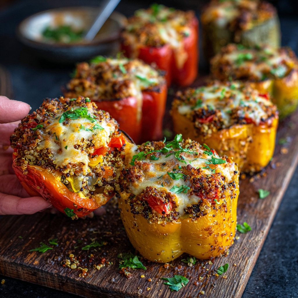 Savory Quinoa Stuffed Peppers