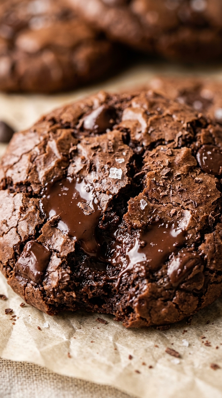 Melted Chocolate Brownie Cookies